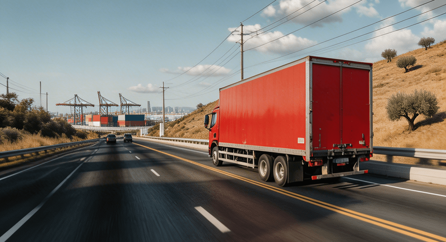 Pars solutions freight truck highway near port
